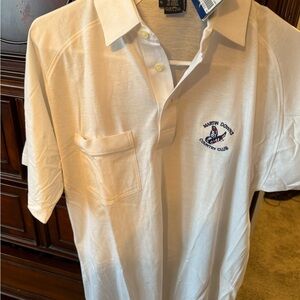 Martin Downs Country Club White Polo Shirt for Men Size S